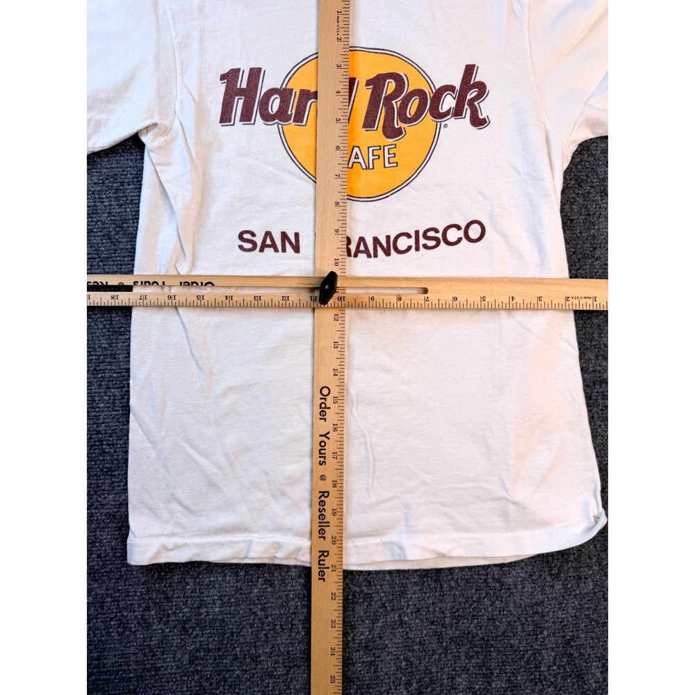 Vintage Hard Rock Cafe San Francisco T Shirt Small White Hanes USA Made 90s Tee - Picture 3 of 4